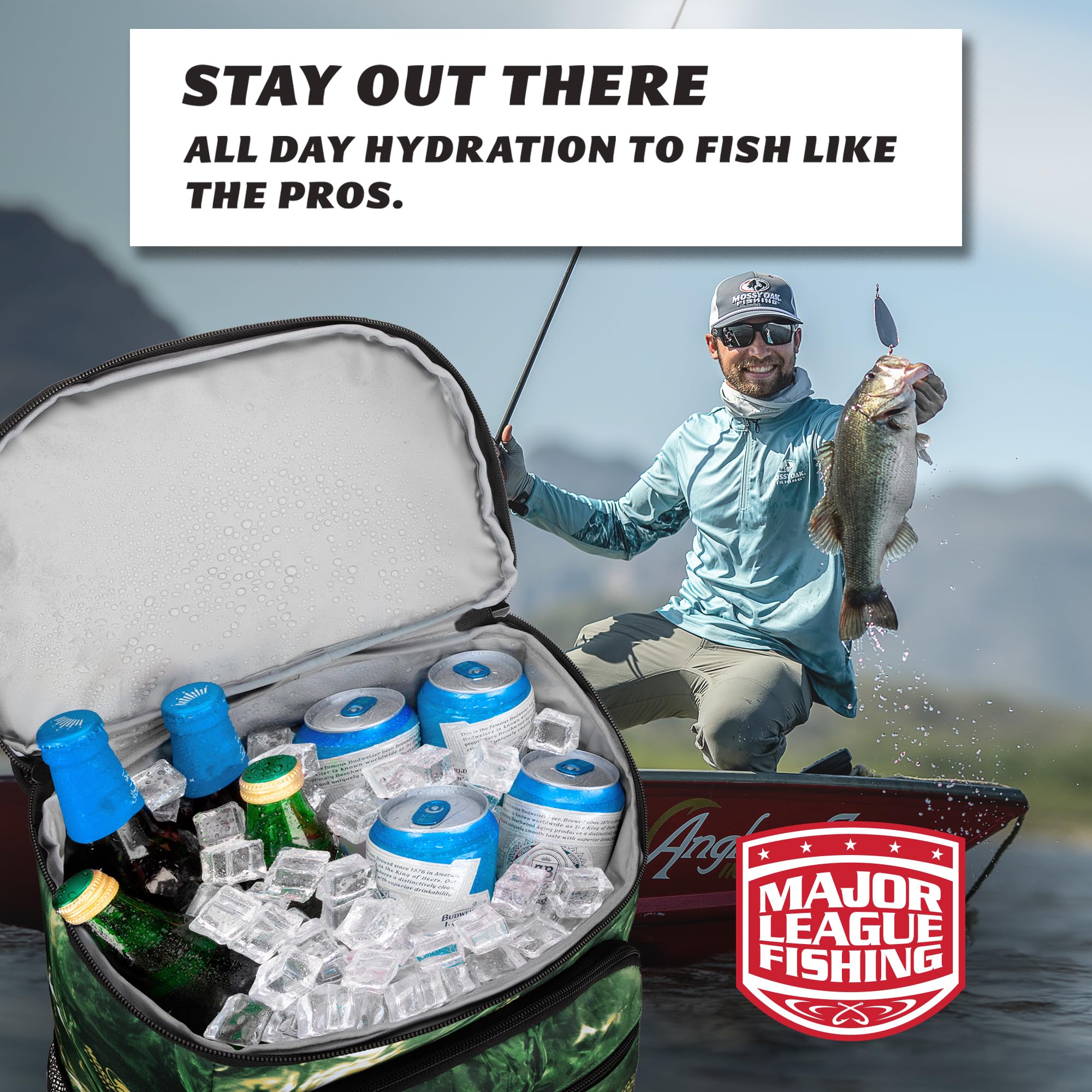 Mossy Oak MLF waterproof-material—weather-ready protection on beach trips.