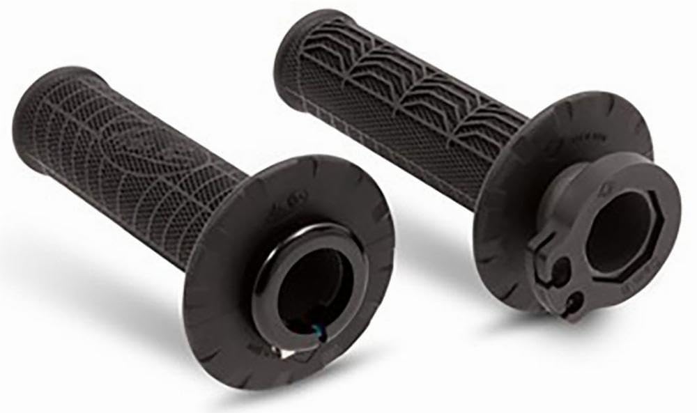 Motion Pro DirtControl V2 lock-on grips in black provide slip-free handling in wet and dry conditions