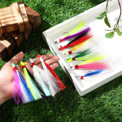 Motionchic Bucktail Jigs set, 1/4 oz, color 4