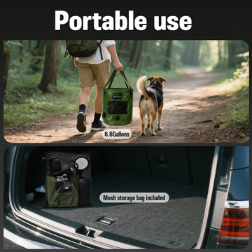 Motivekit portable shower tent provides privacy for outdoor rinsing