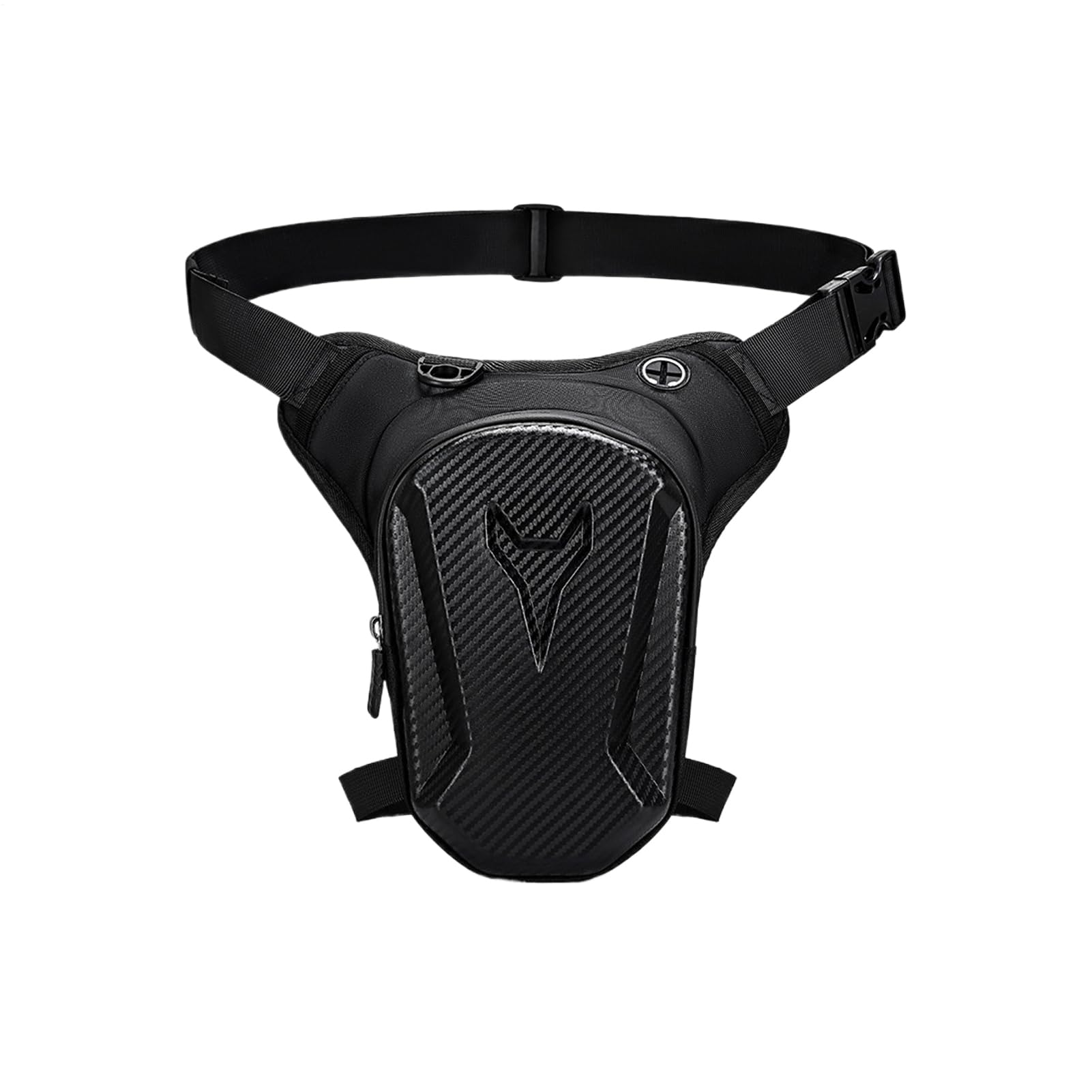 Motorcycle Leg Bag with breathable honeycomb padding for cooler rides and comfort.