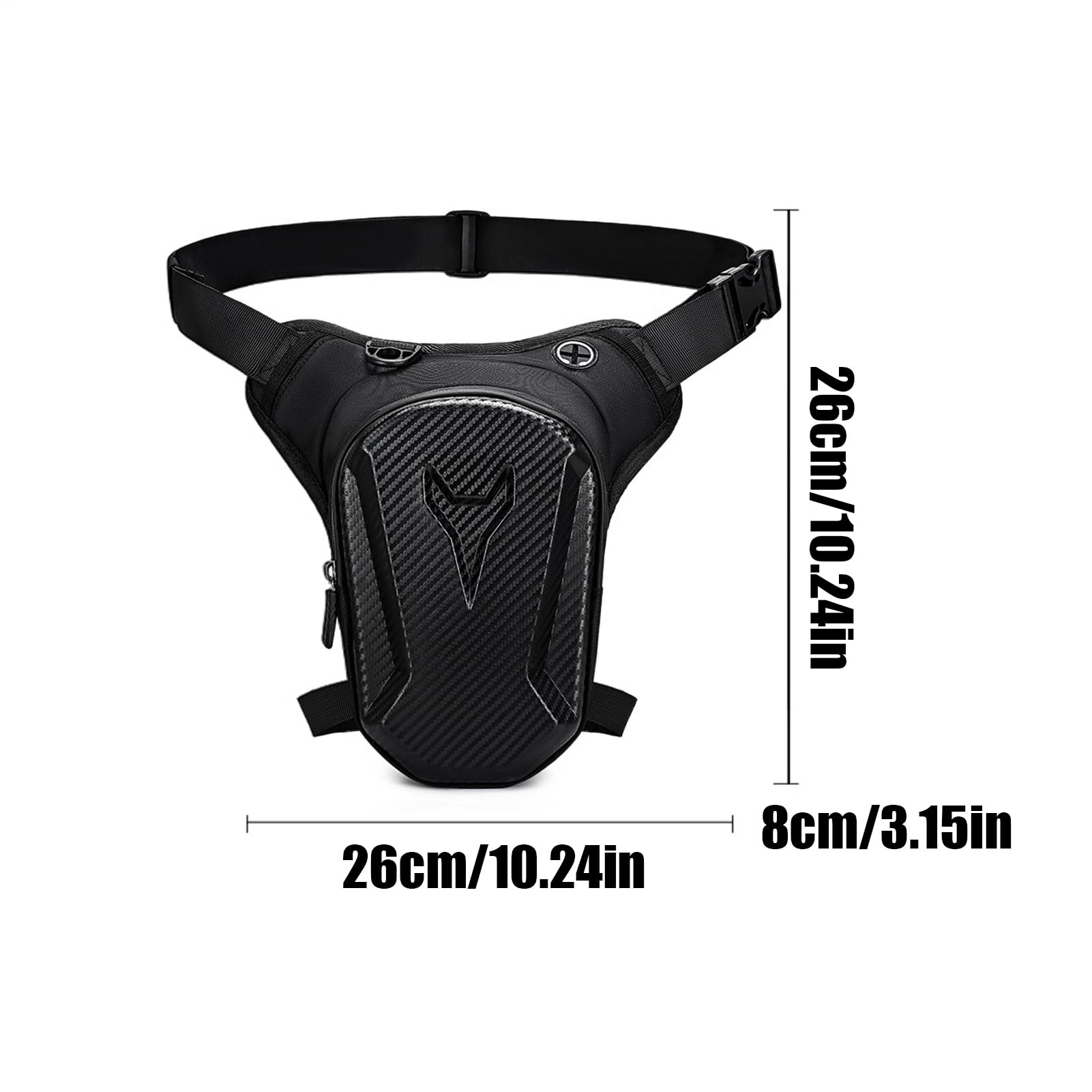 Motorcycle Leg Bag dual zipper compartments for organized essentials during trips.