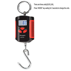 Side angle view of the compact Mougerk hanging scale