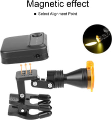 Mouginime headlamp with optical filter to reduce glare
