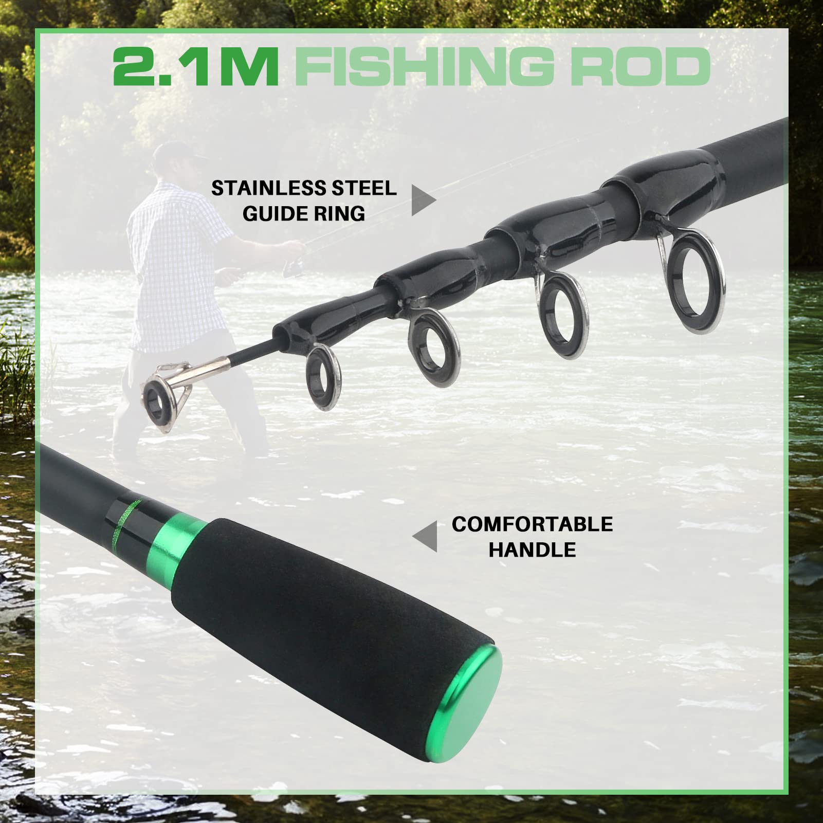 Mouhike fishing line for strong knots and reliable casts.