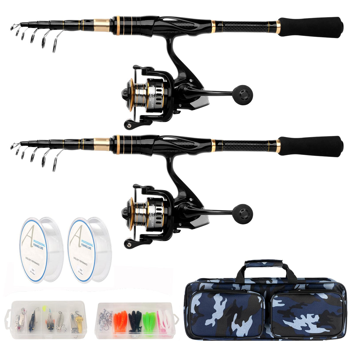 Mouhike telescopic rod extended for versatile on-the-go fishing adventures.