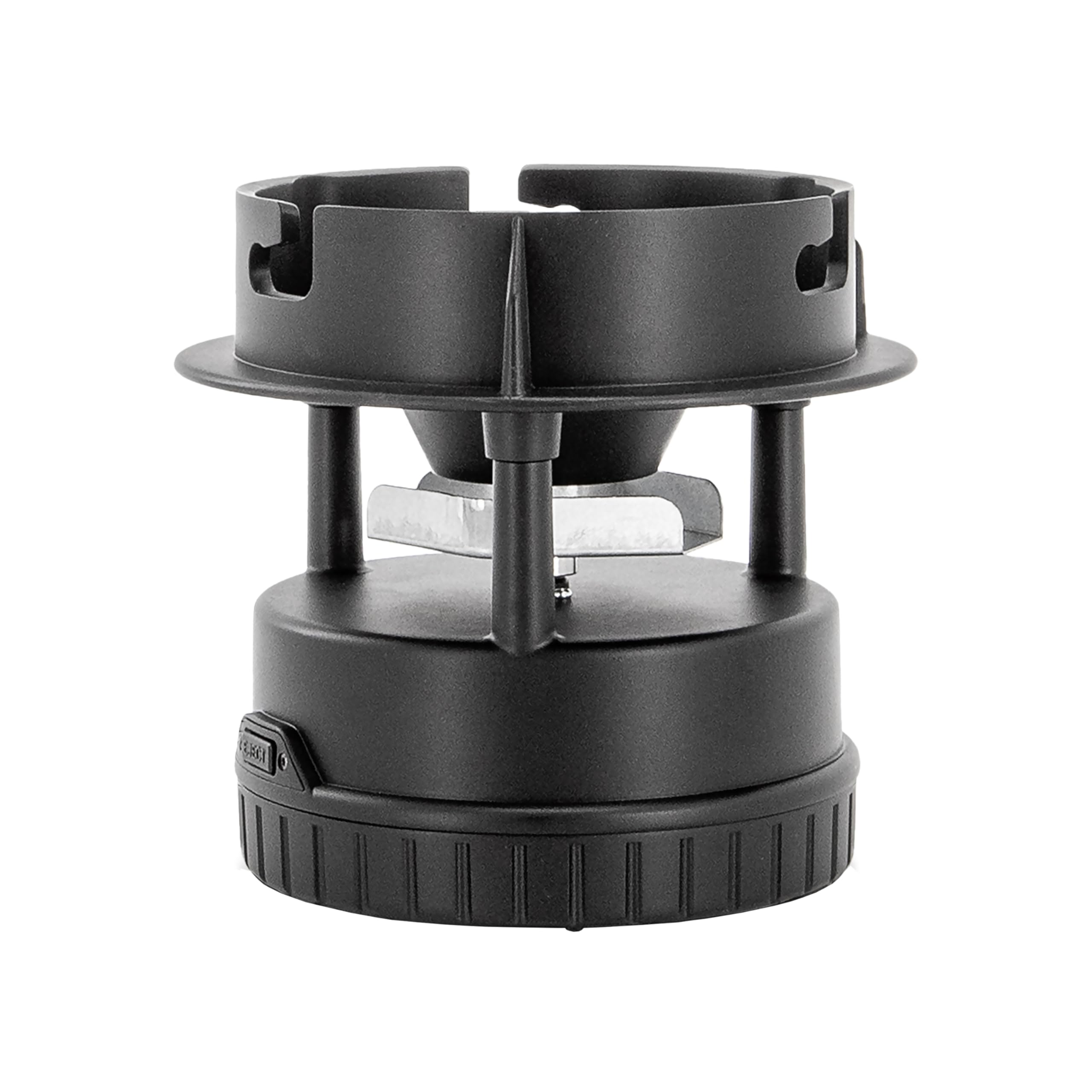 Moultrie All-In-One II feeder kit front view with 360° coverage for deer.