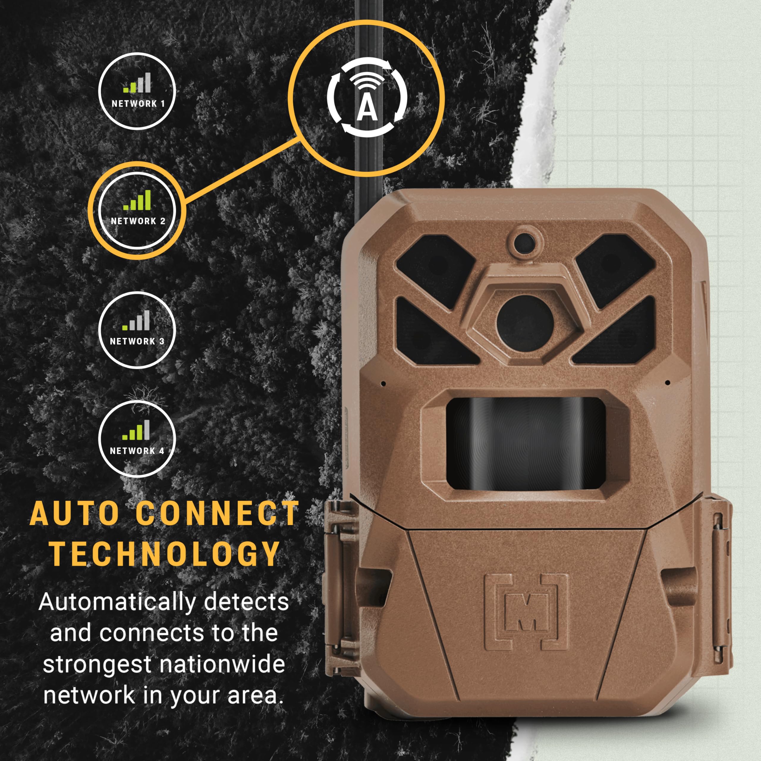 Moultrie Edge 2 100ft detection range enables thorough distant scouting