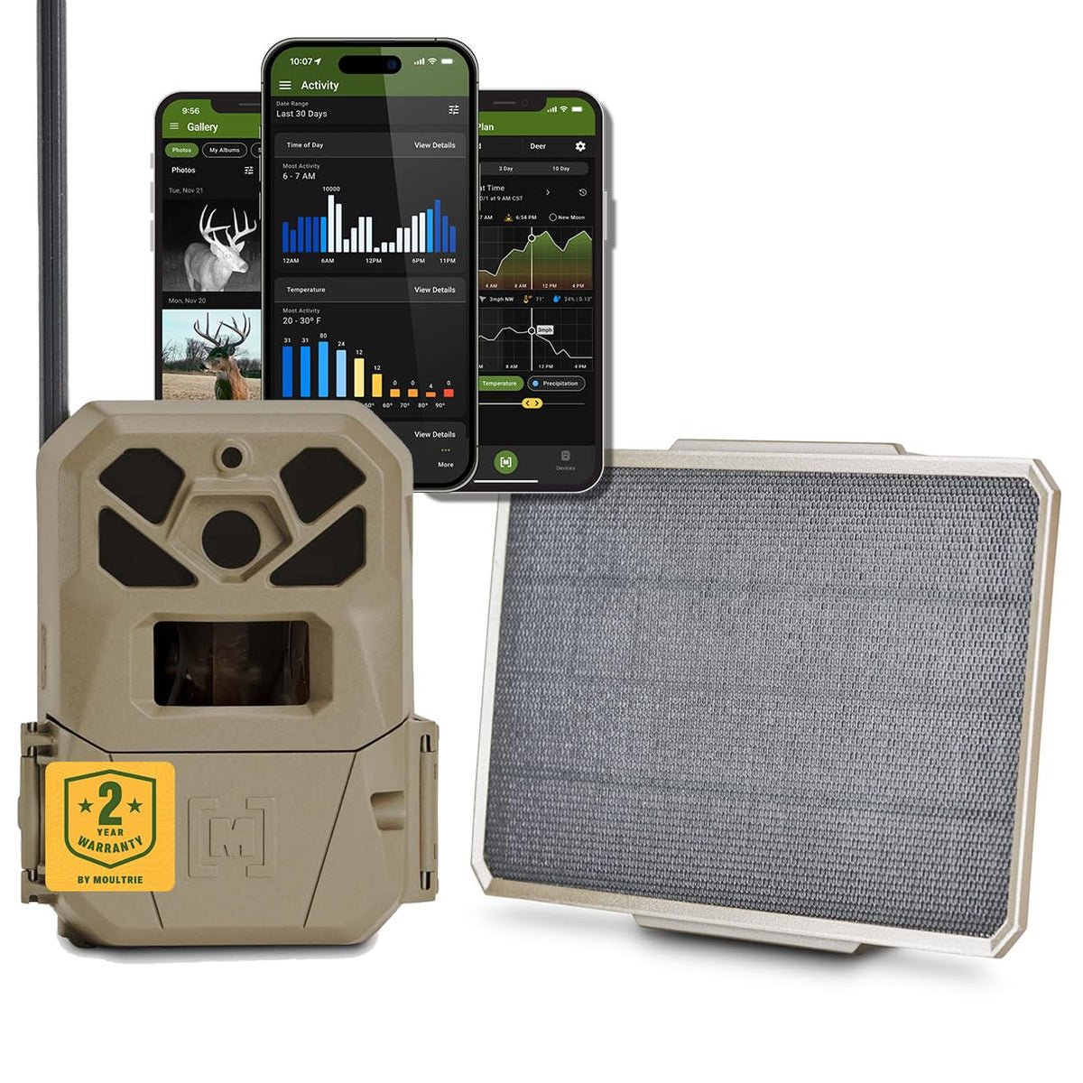 Moultrie Edge 2 Pro front view shows rugged field-ready design for scouting