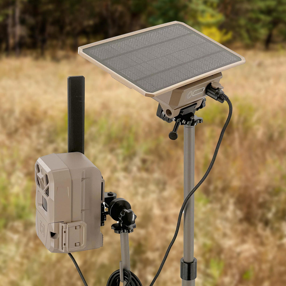 Moultrie Edge Stake demonstrates telescoping height adjustment.