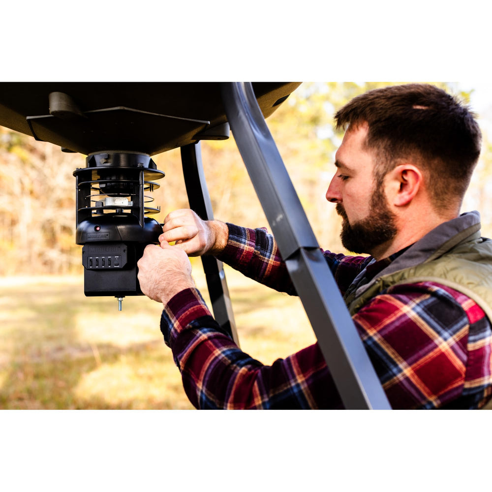 Moultrie Lumen Feeder Kit Quick-Lock attachment enables tool-free installation