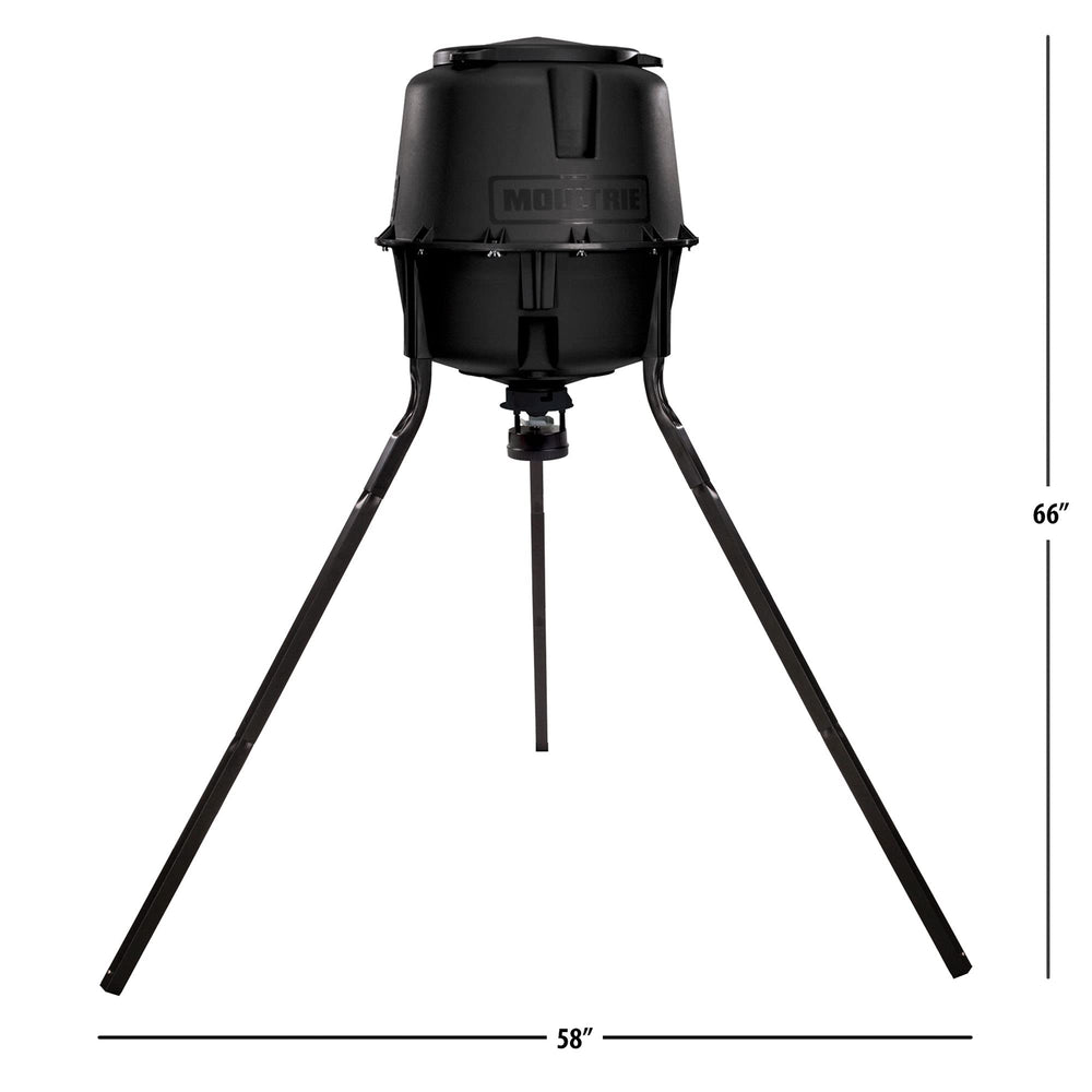 Moultrie Quick-Lock Hopper System enabling tool-free assembly.