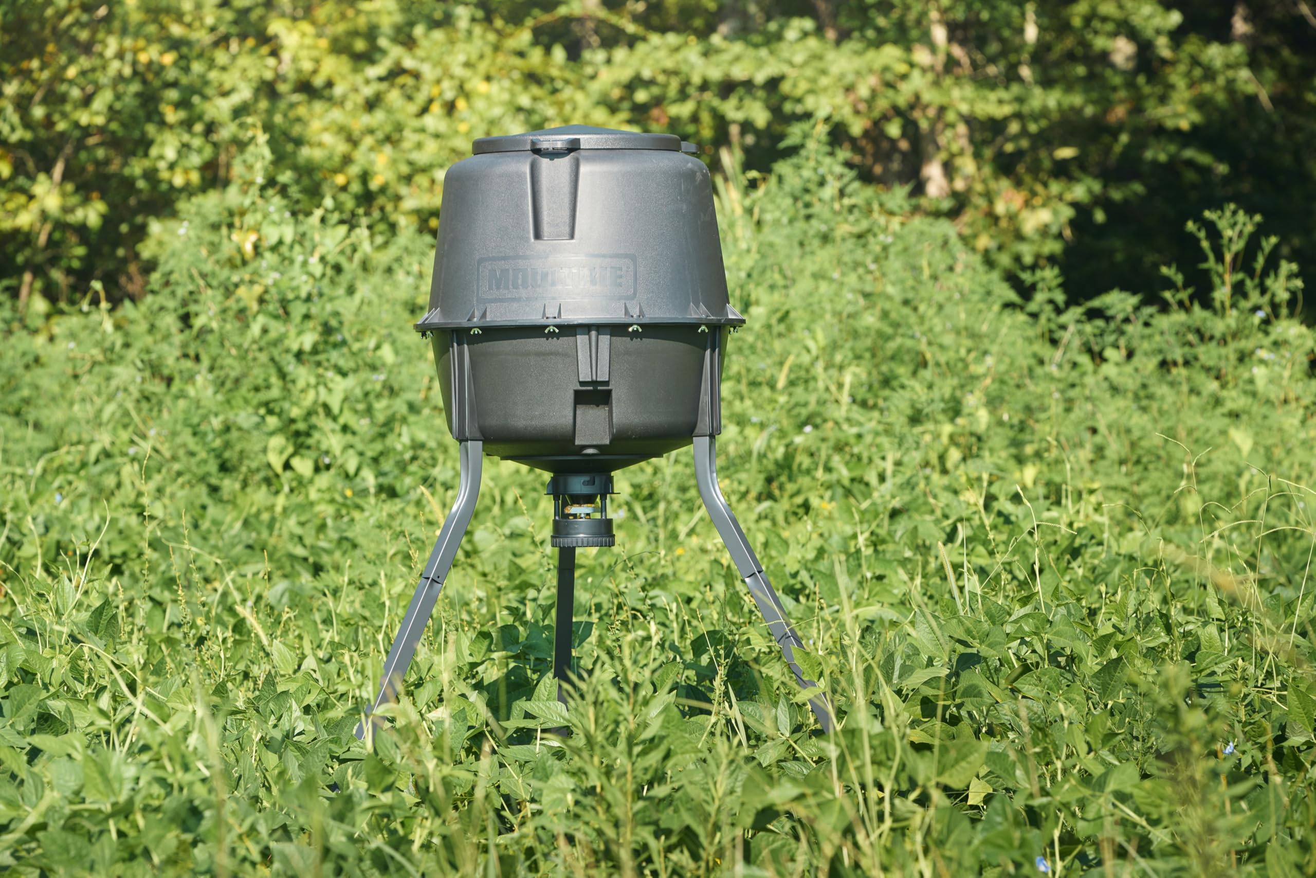 Moultrie rugged weatherproof polymer withstands outdoor elements.