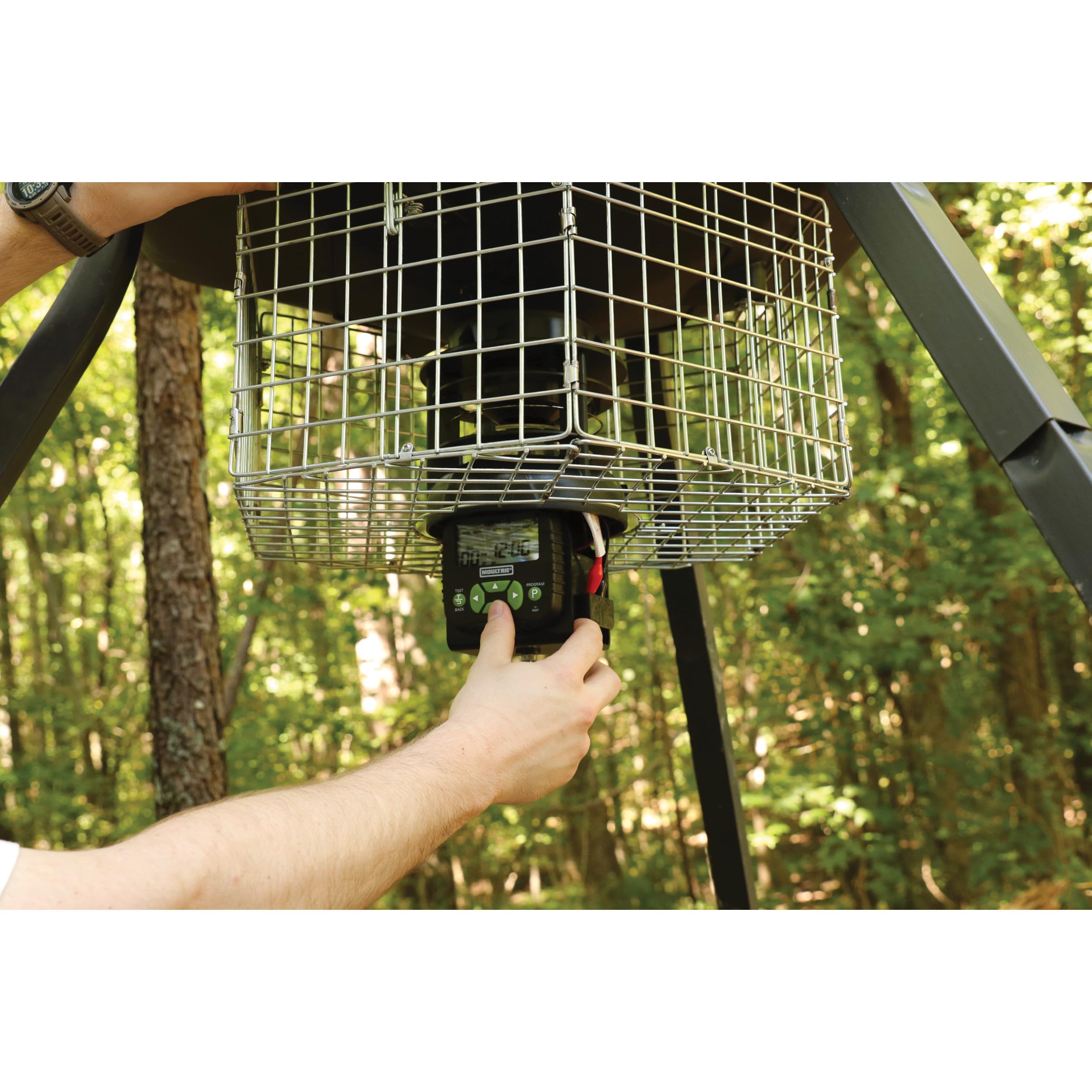 Installation of Moultrie Varmint Guard II on Quick-Lock hopper
