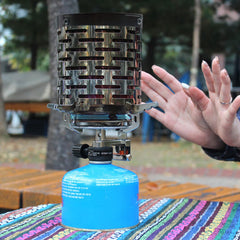 MOUMOUTEN tent heater cover with convenient handle for safe transport.