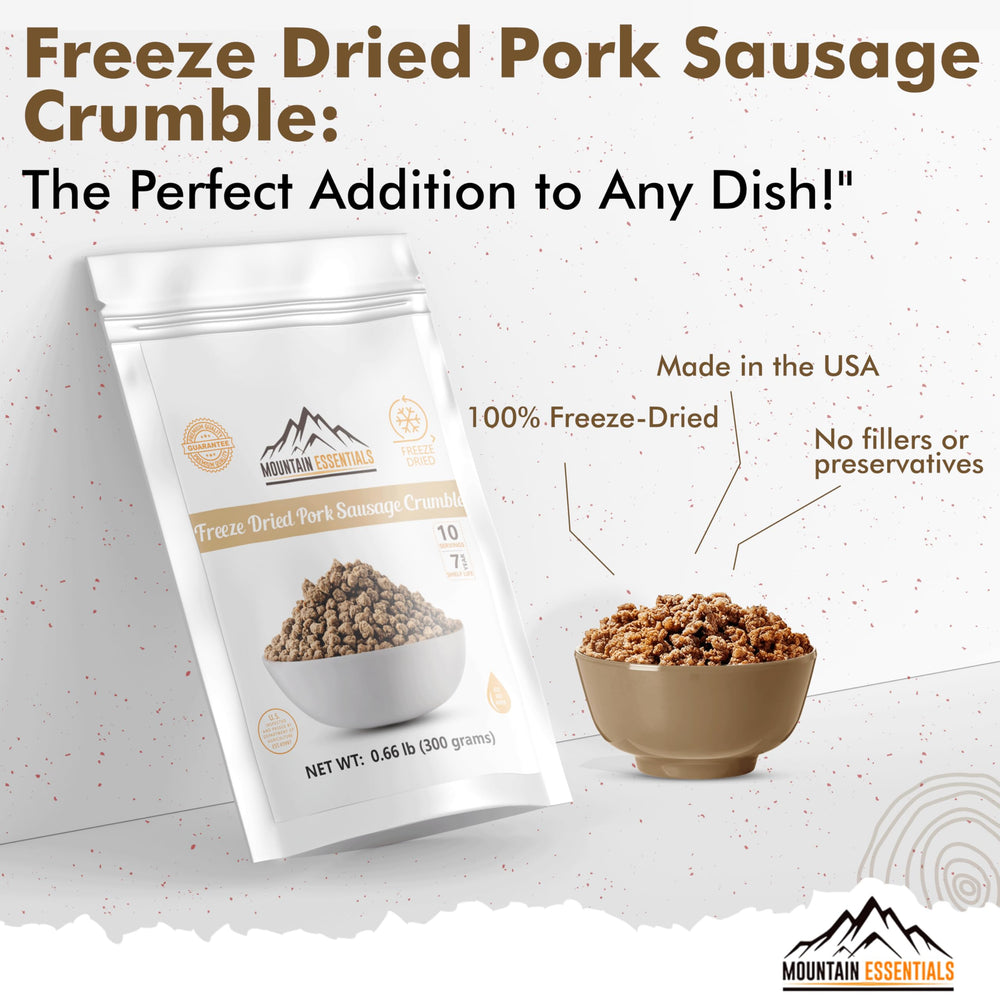 Mountain Essentials breakfast burrito with sausage crumble demonstrates versatility