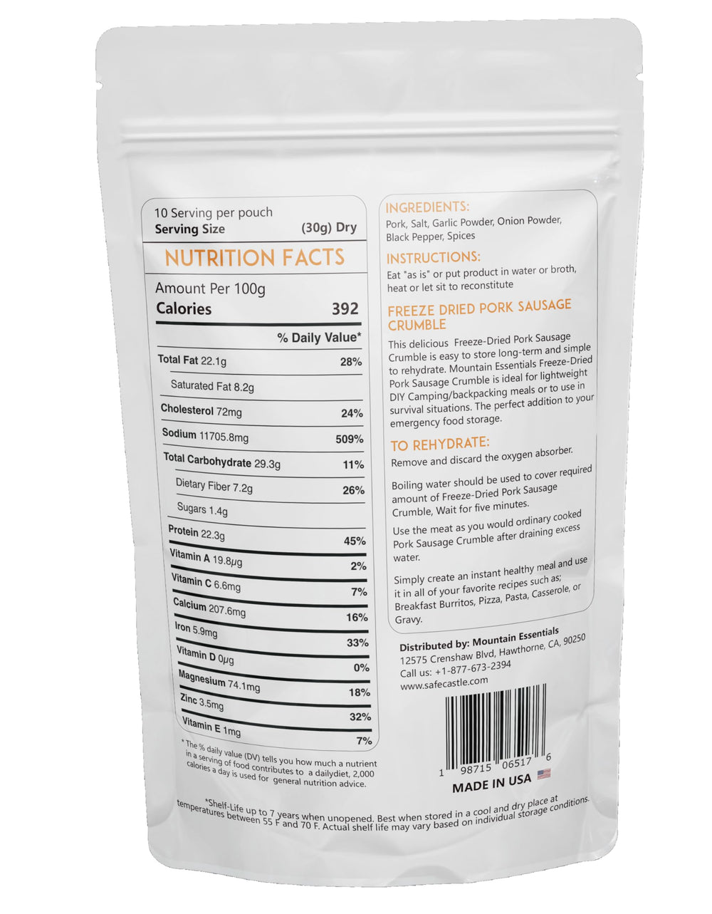 Mountain Essentials rehydration step with boiling water for quick meals