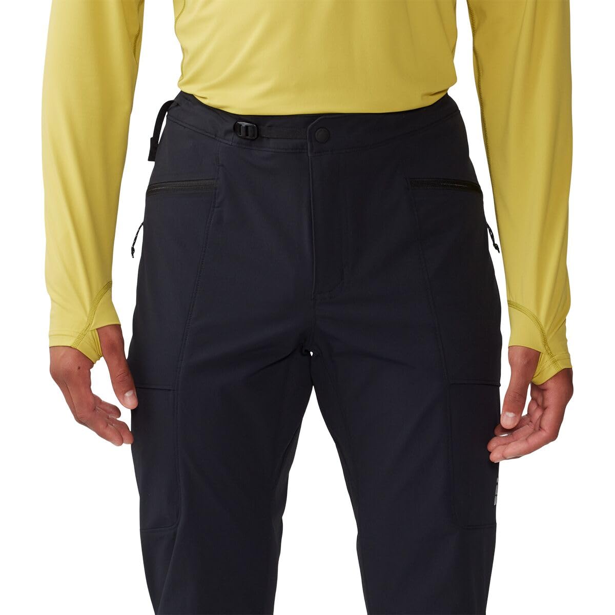 Mountain Hardwear Chockstone Alpine LT Pant stretch fabric illustrating flexibility.