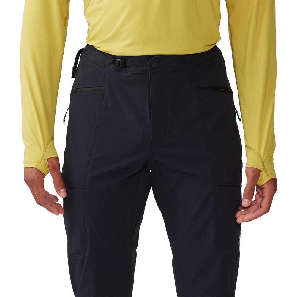 Mountain Hardwear Chockstone Alpine LT Pant stretch fabric illustrating flexibility.
