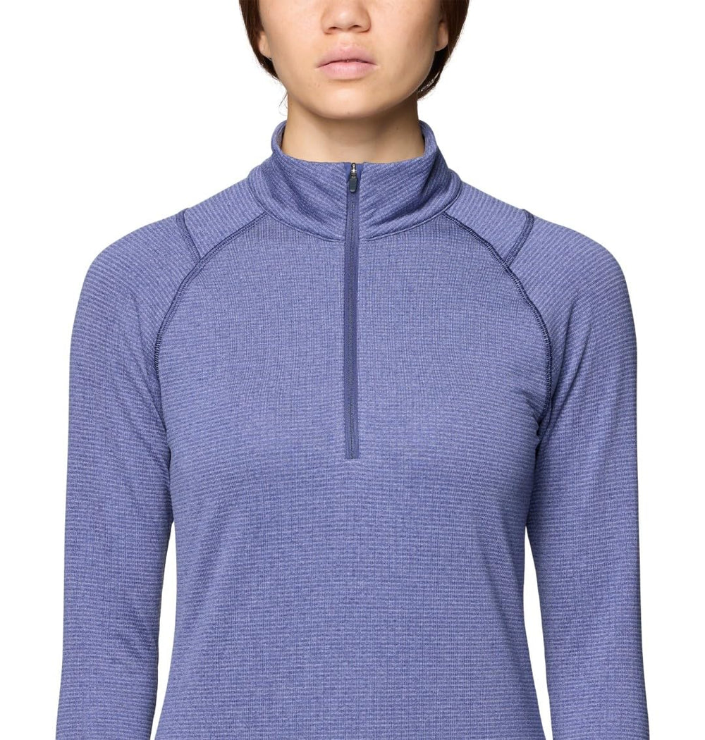 Mountain Hardwear Crater Lake Heavyweight Half Zip fleece back detail conveying warmth.