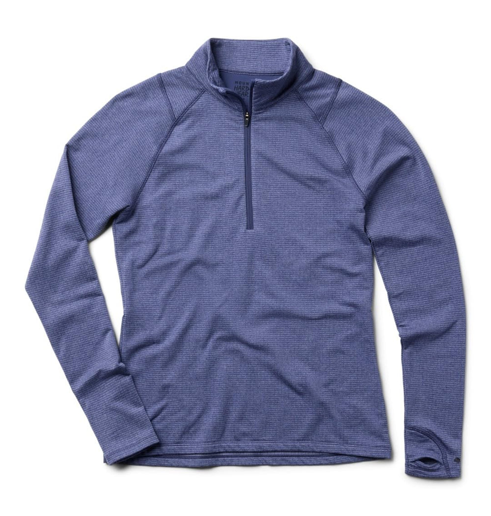 Mountain Hardwear Crater Lake Heavyweight Half Zip front view with warmth and UPF 50+ protection.