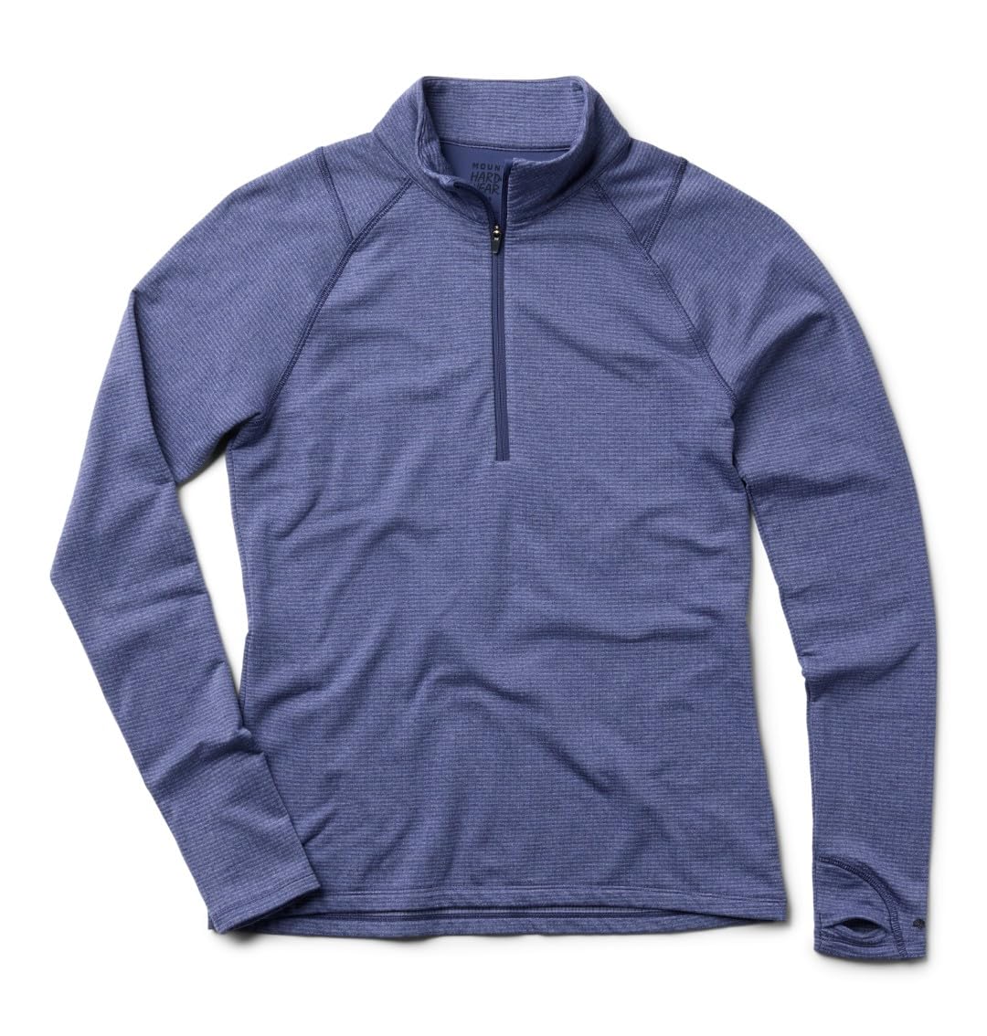 Mountain Hardwear Crater Lake Heavyweight Half Zip front view with warmth and UPF 50+ protection.