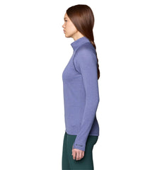 Mountain Hardwear Crater Lake Heavyweight Half Zip zipper closeup emphasizing easy on/off venting.