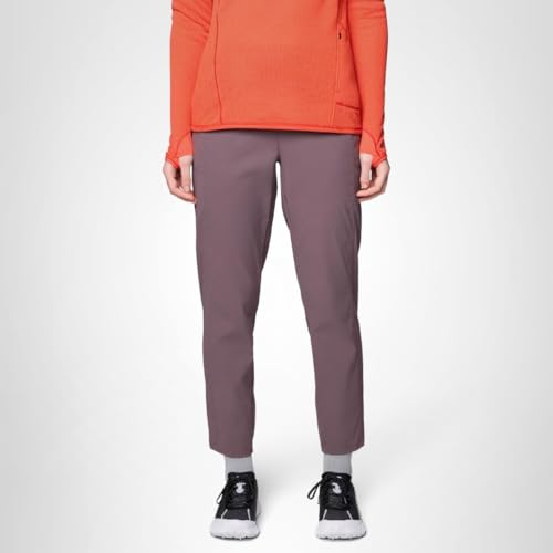 Mountain Hardwear Dynama back view, logo patch and flattering rear fit.