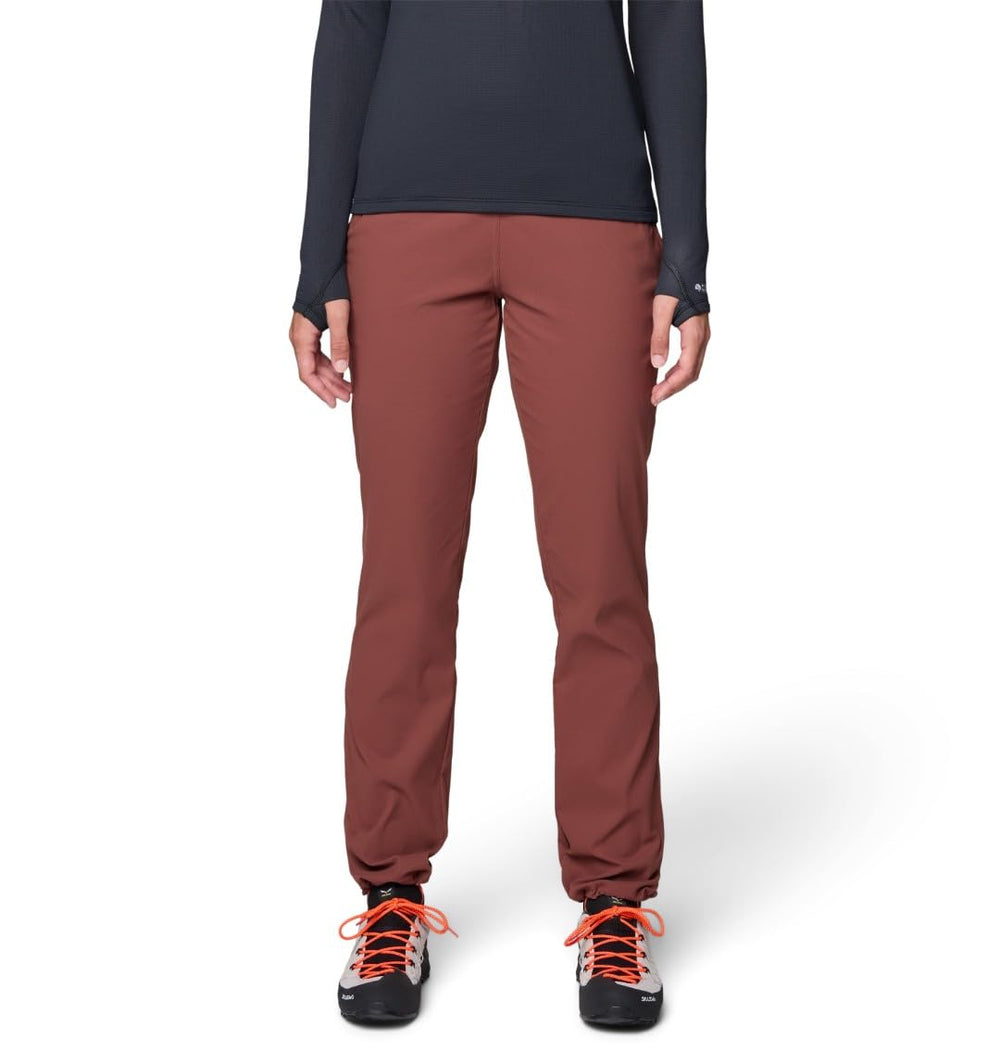 Mountain Hardwear Dynama Pant on trail offers UPF 50 sun protection and odor control.