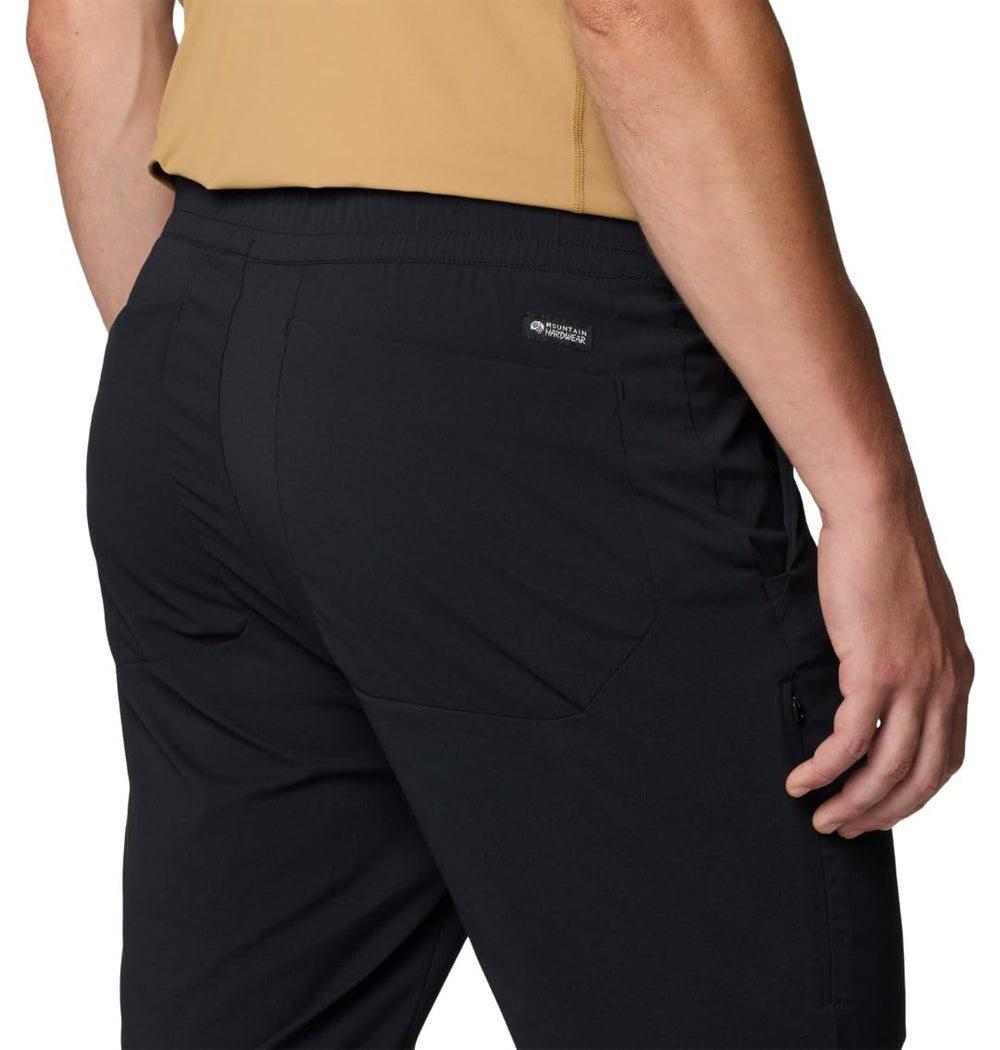 Mountain Hardwear Dynama fabric texture shows UPF 50 protection in sunlight