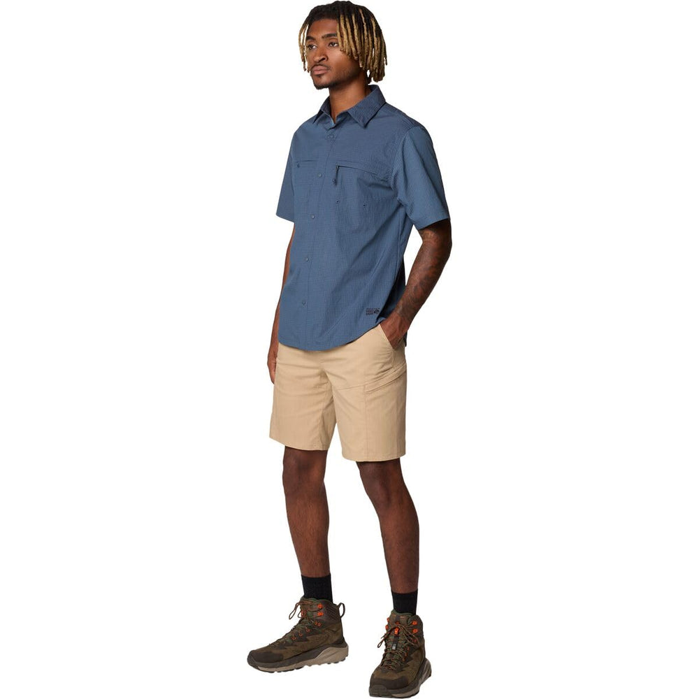 Mountain Hardwear AP Cargo Short stretch fabric supports freedom of movement through alpine routes