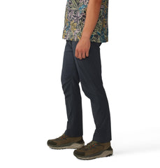 Mountain Hardwear Men's Explore Pant Dark Storm back pocket view highlights durable storage