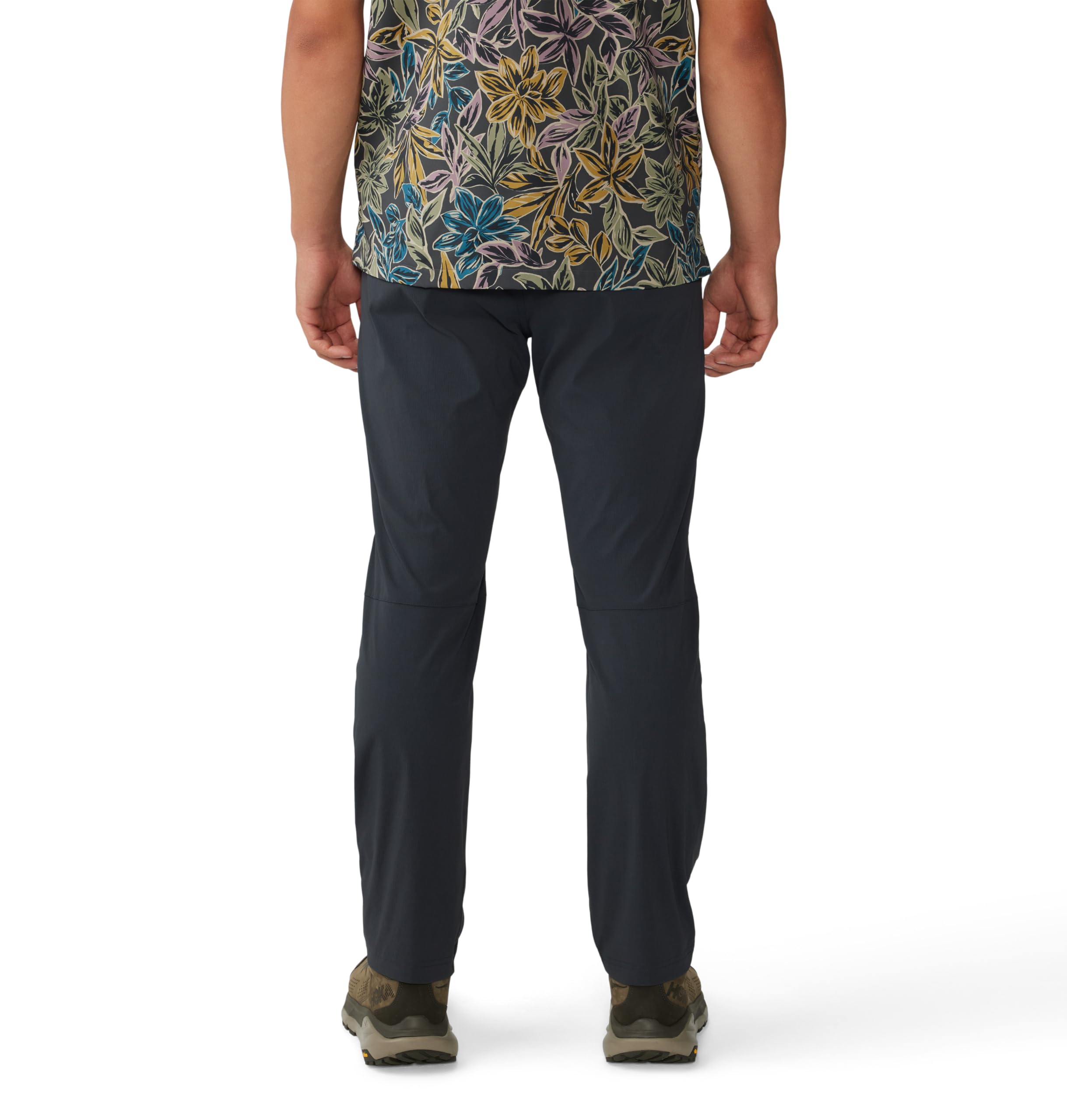 Mountain Hardwear Men's Explore Pant Dark Storm side pocket view emphasizes secure card holder