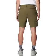 Mountain Hardwear AP Cargo Short side view highlights secure pockets for tools and keys.