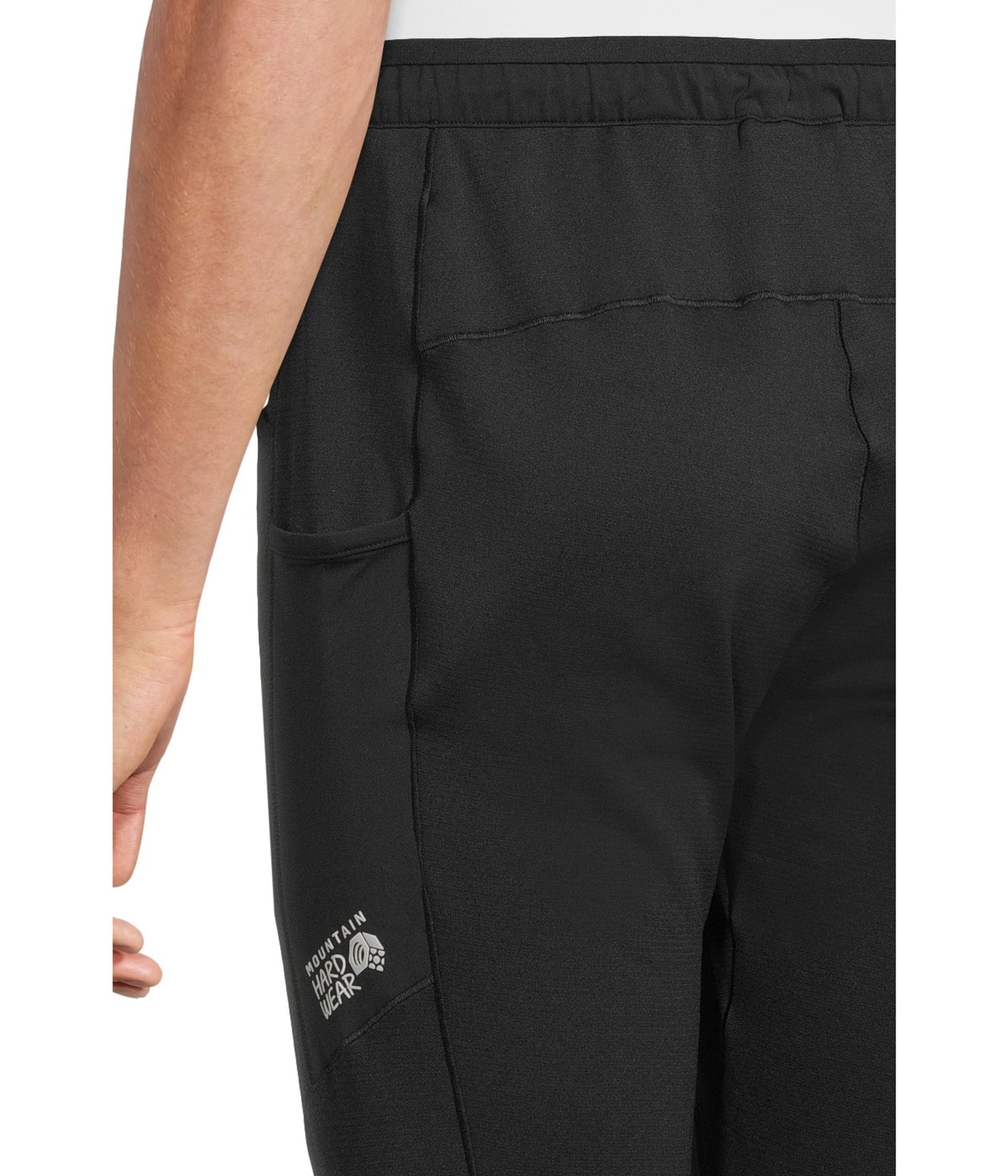 Mountain Hardwear Up First Tech Fleece Pant closeup, adjustable waistband with drawcord
