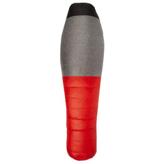 Mountain Hardwear Phantom 0° sleeping bag anti-snag zipper in use for easy ventilation.