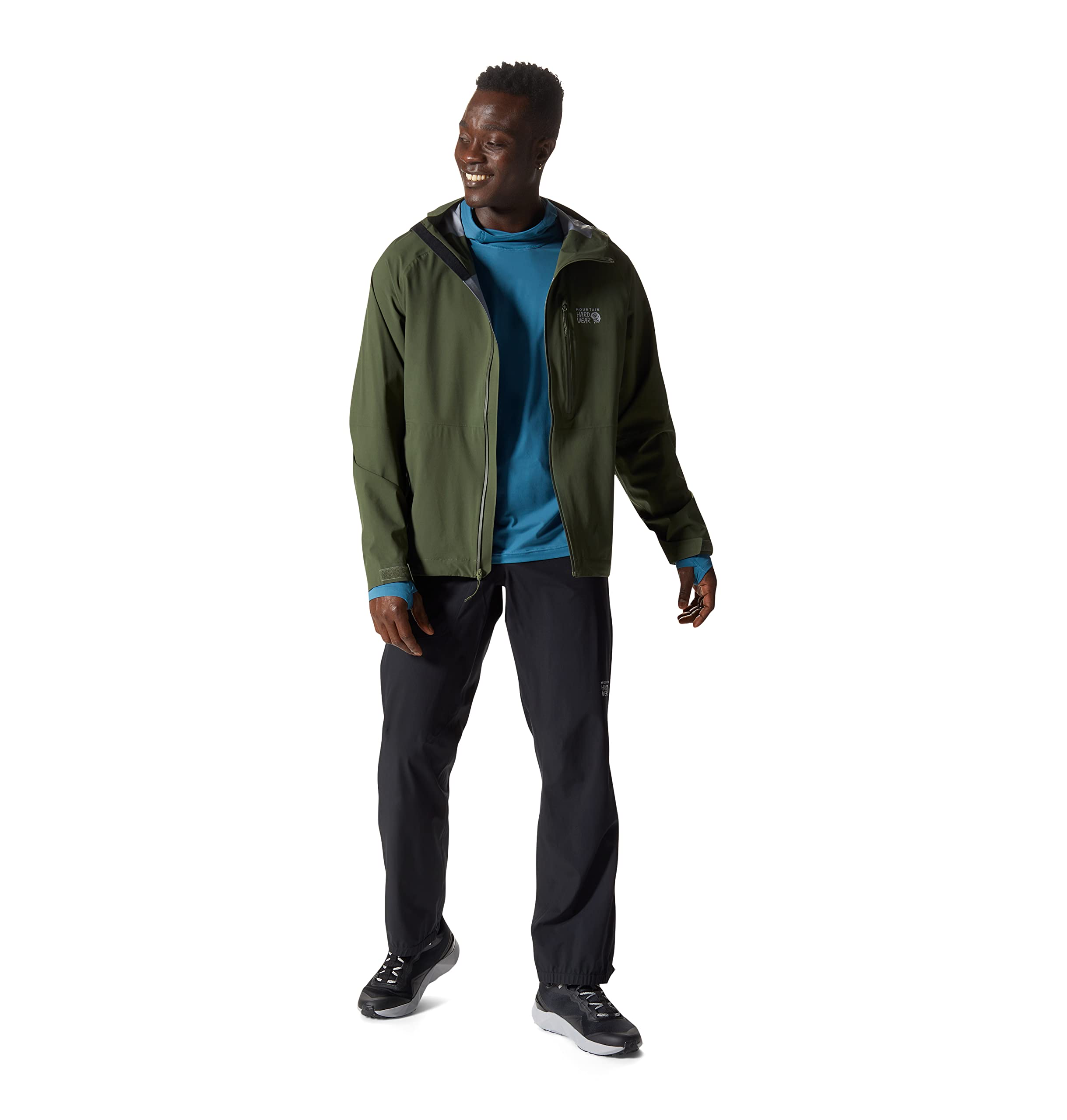 Mountain Hardwear Stretch Ozonic Pant material weave, 4-way stretch and breathable shell