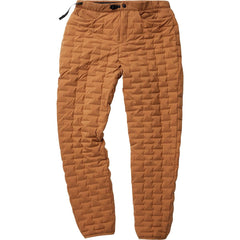 Mountain Hardwear StretchDown Light Pant copper clay back view shows secure belt integration for customizable fit
