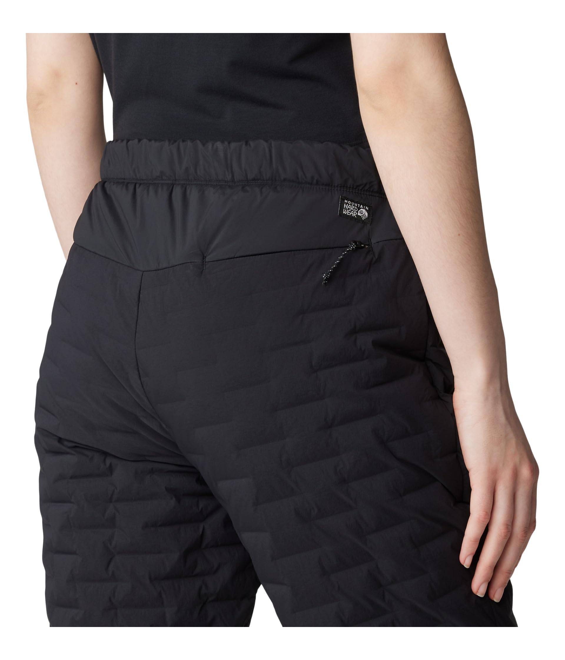 Mountain Hardwear StretchDown Light Pant zippered fly adds streamlined, practical closure