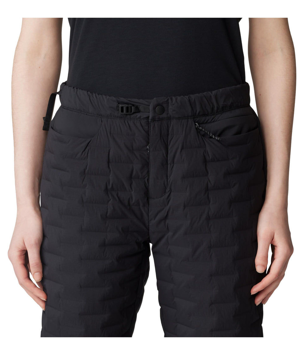 Mountain Hardwear StretchDown Light Pant pocket emphasizes quick-access storage on winter treks