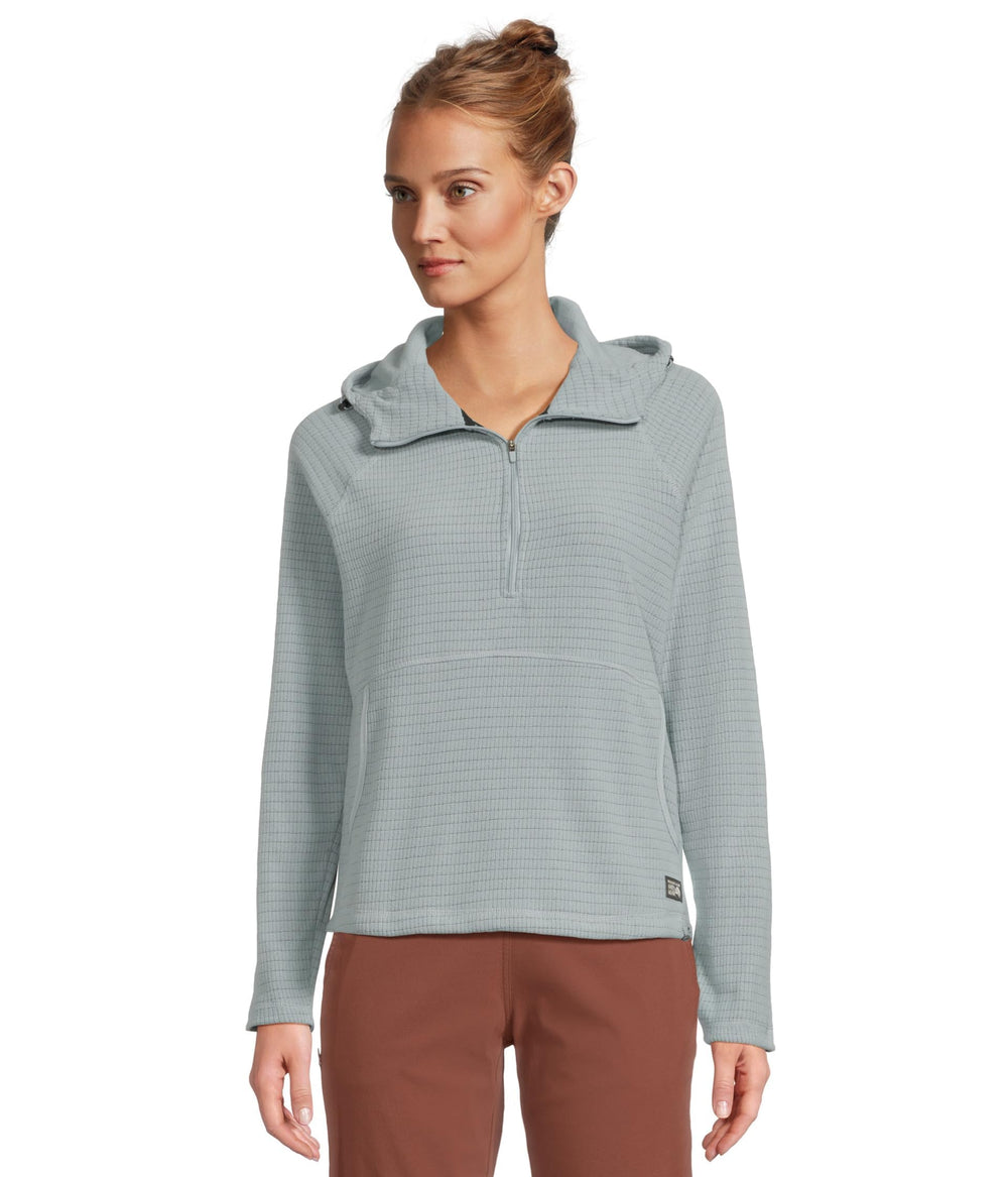 Mountain Hardwear Summit Grid Half Zip Hoody Ice Shadow adjustable hood for versatile warmth