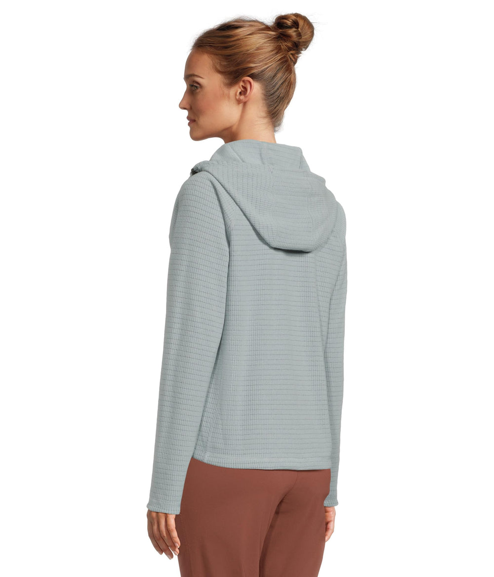 Mountain Hardwear Summit Grid Half Zip Hoody Ice Shadow raglan sleeves enable full range of motion