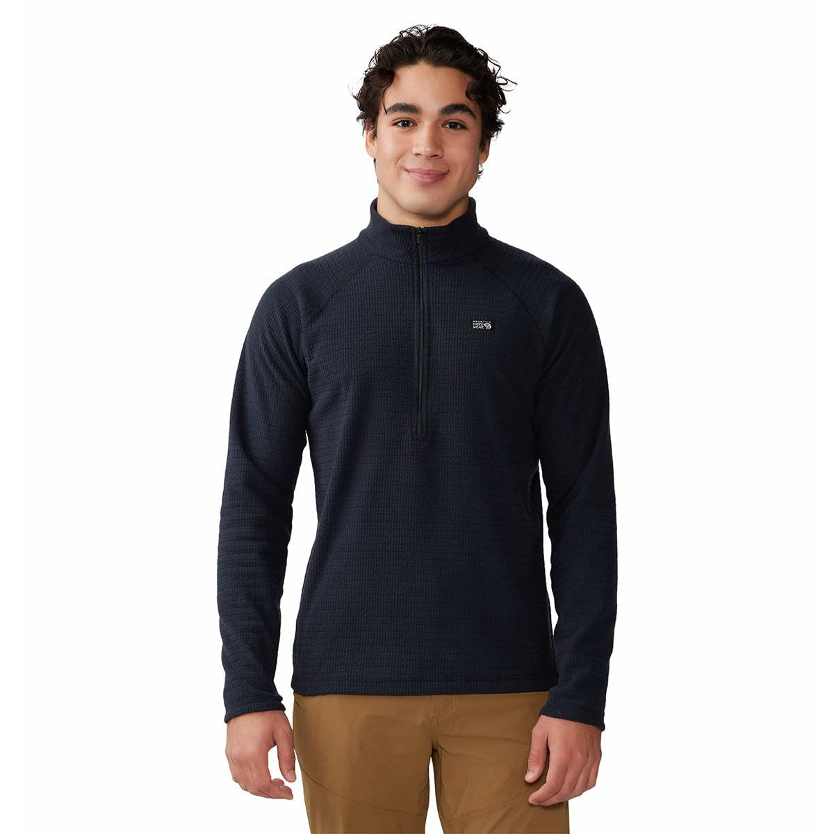 Mountain Hardwear Summit Grid left chest logo adds subtle performance styling.