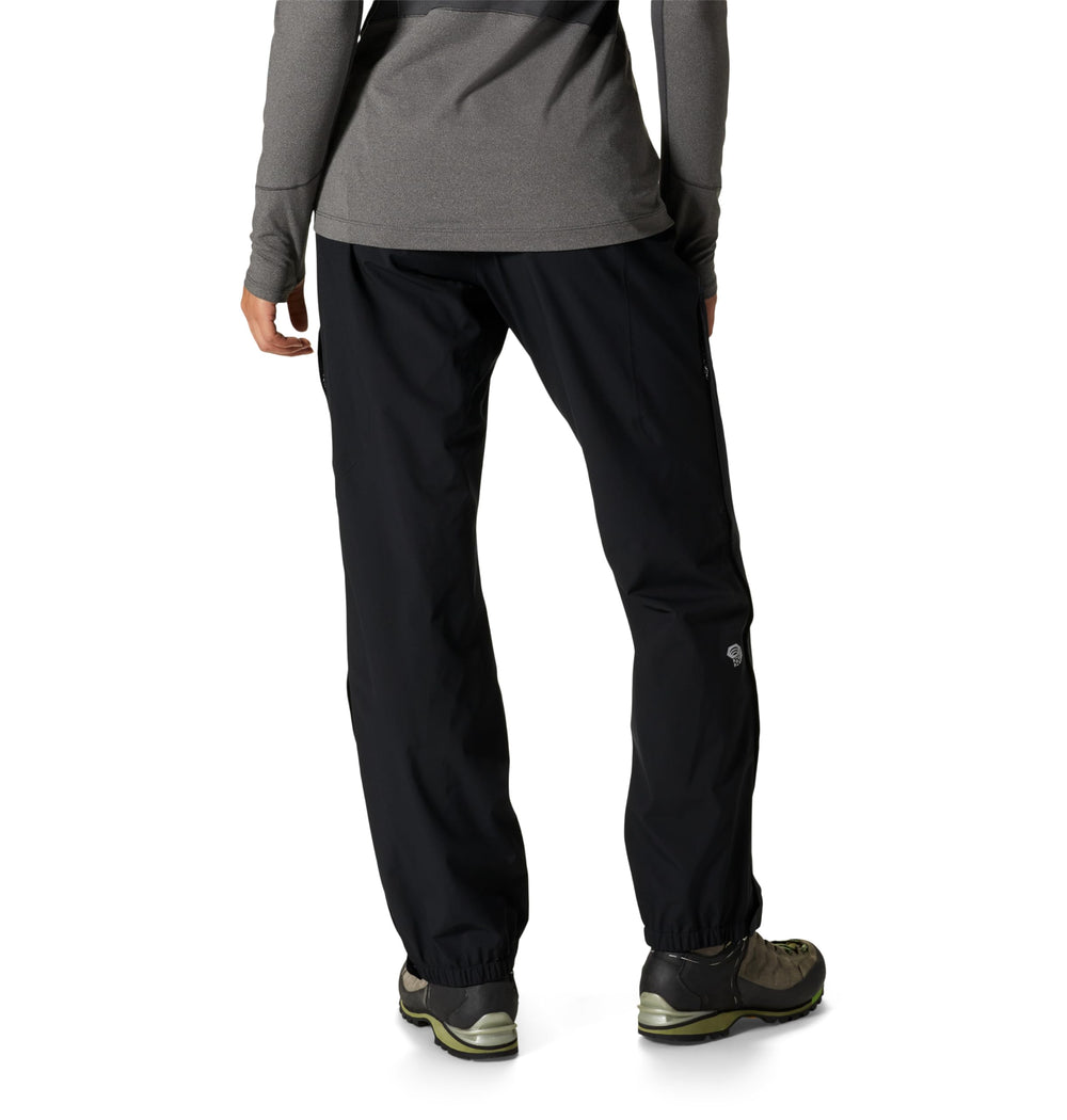 Mountain Hardwear Women's Stretch Ozonic Pant back view illustrating full coverage and mobility