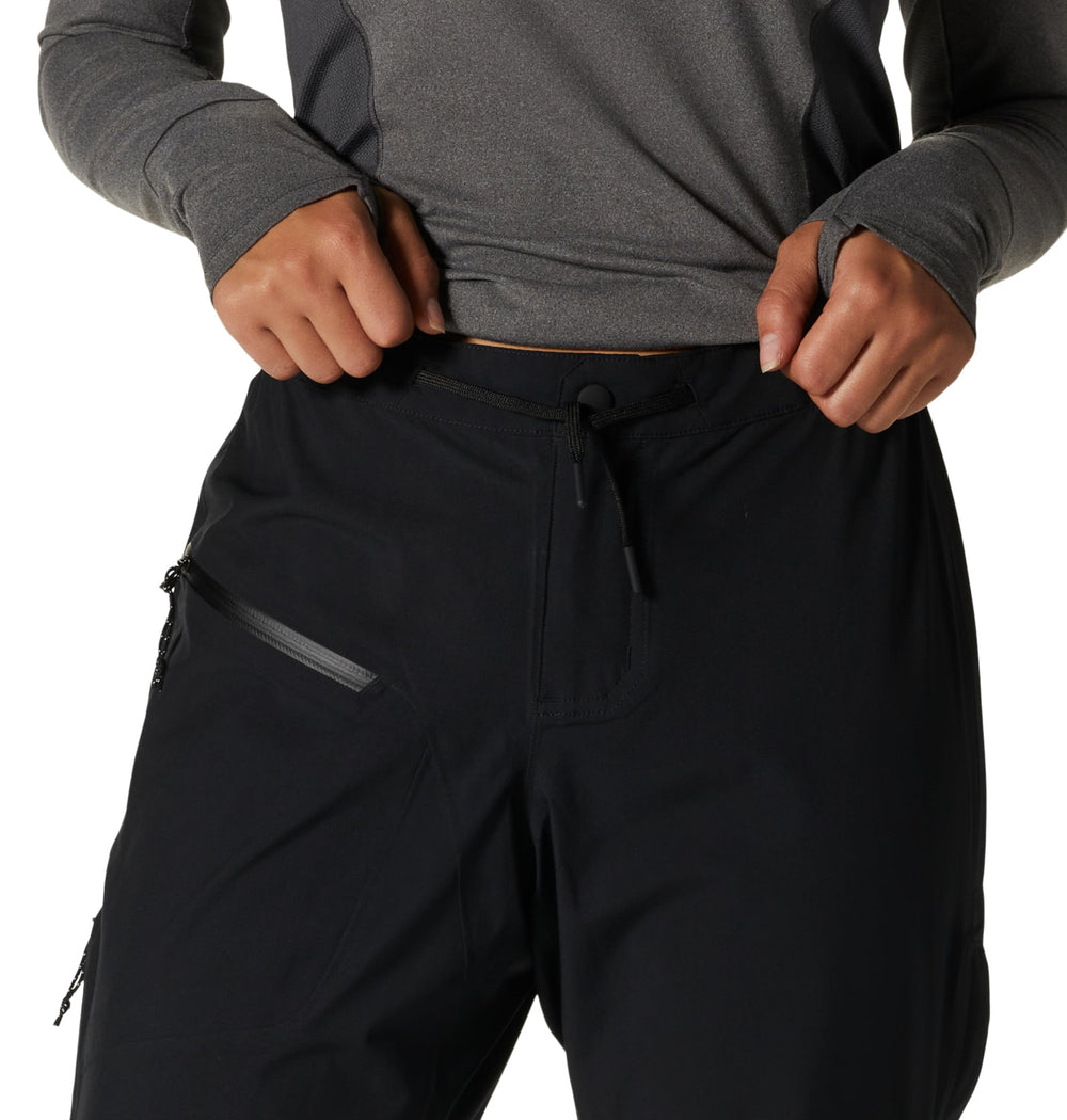 Mountain Hardwear Women's Stretch Ozonic Pant pocket detail with secure front pocket