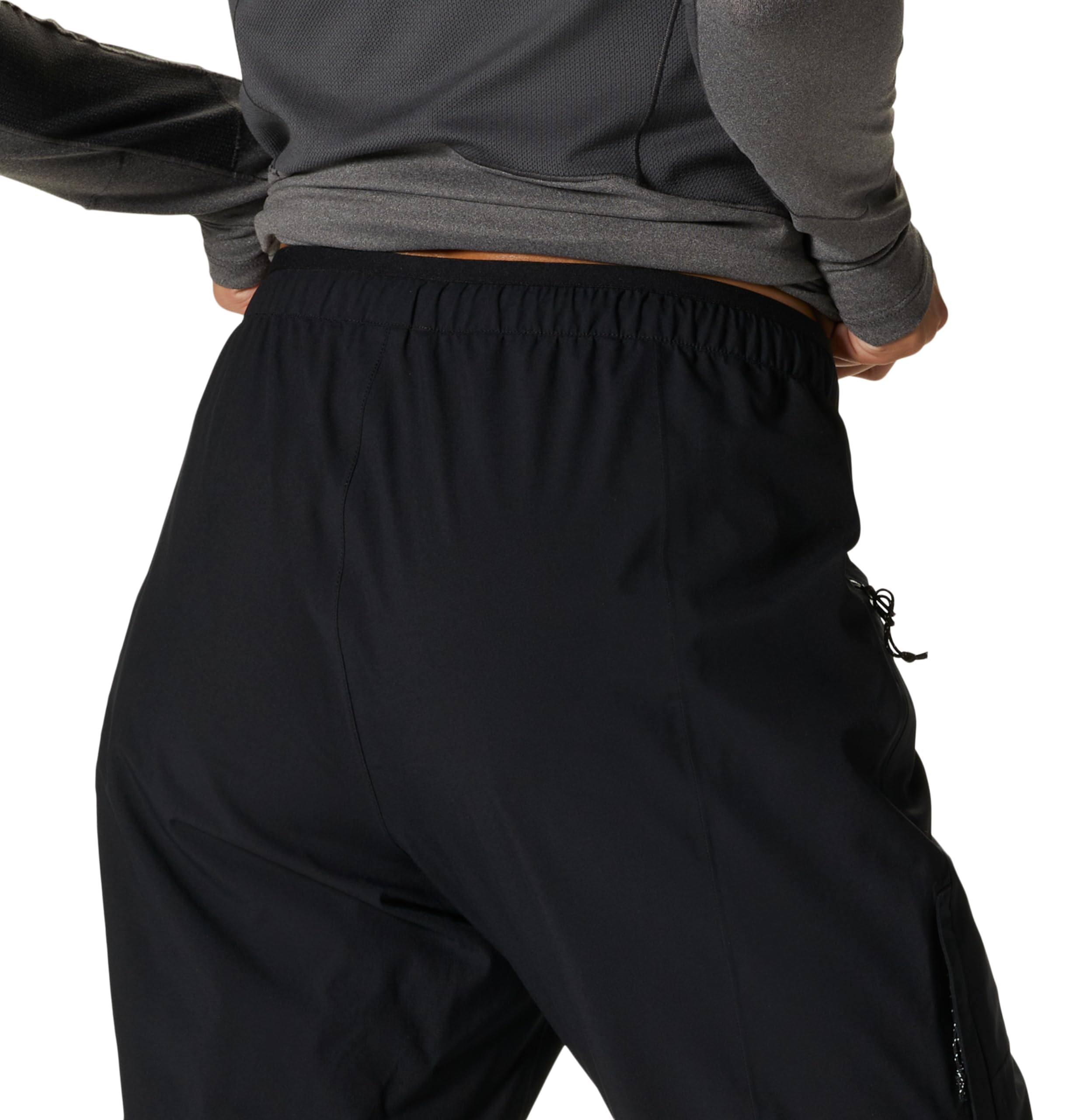 Mountain Hardwear Women's Stretch Ozonic Pant side zip for easy on/off access