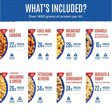 Mountain House 30-year shelf-life label on pouch, long-term storage assurance
