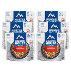 Mountain House Chicken Teriyaki packaging close-up for trail-ready meals.