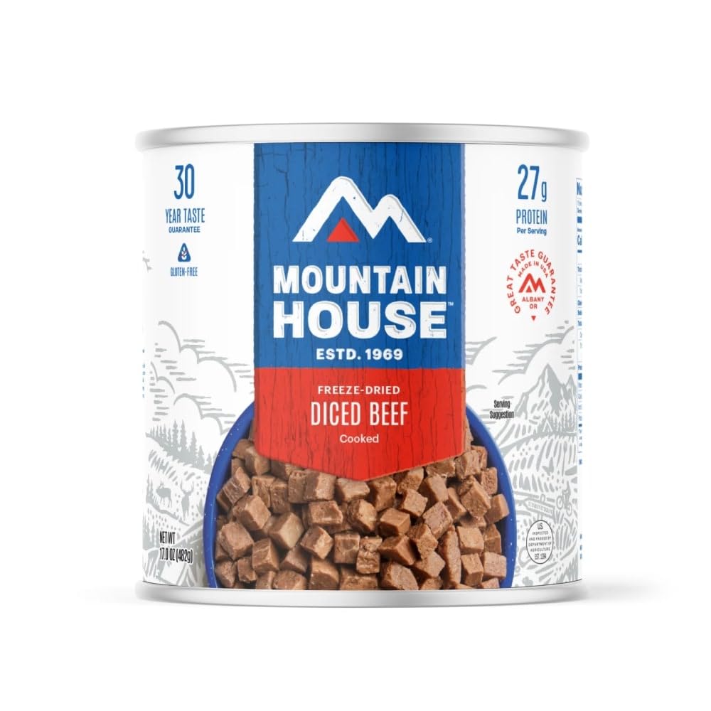 Six-pack Mountain House case ready for camping or emergencies