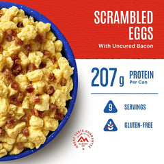 Mountain House freeze-dried meal on trail in a foil pouch.